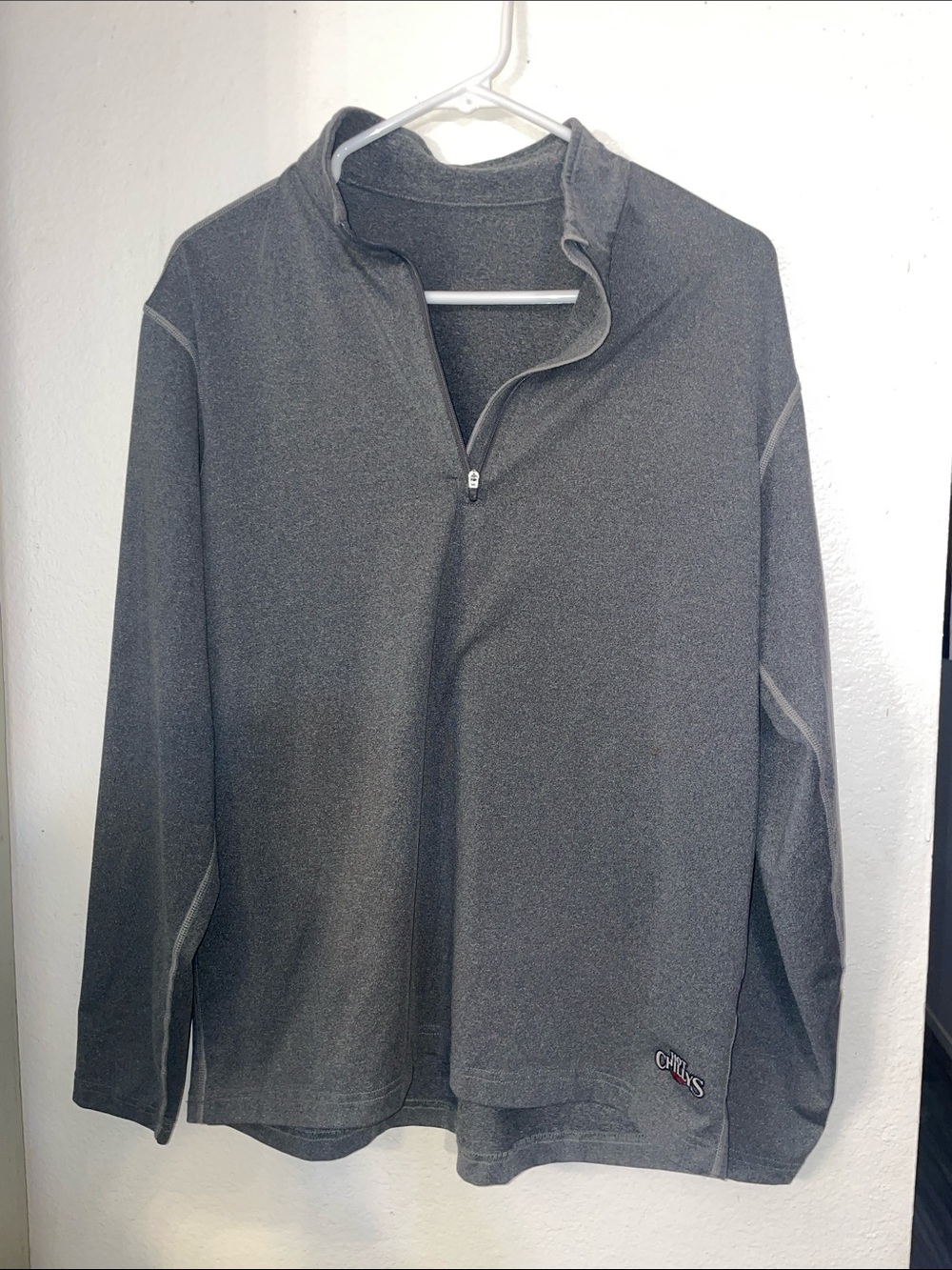 Men's Gray Half-Zip Long Sleeve Pullover - Chilly's